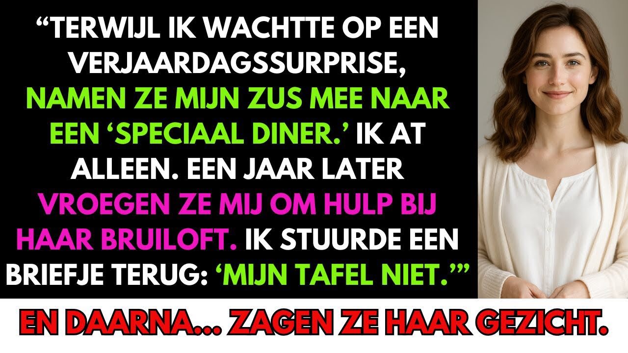 Mijn Ouders Namen Mijn Zus Mee Naar Een Diner Op Mijn Verjaardag – Dus Deed Ik Dit.