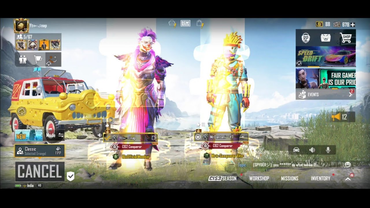 C1S3 CONQUEROR ENTRY EFFECT | TIER REWARD | BGMI 🇮🇳 | SNAP GAMING