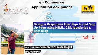Web Project Task 01 | 1st Year | Semester 01 | Java Institute | Dinuka Chamod