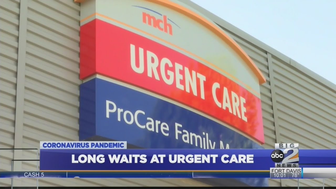 Long wait times at urgent care centers