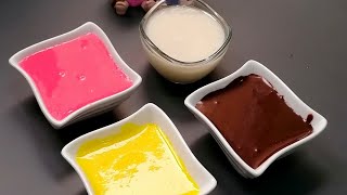 Colourful Glazes For Donuts in Eng / How to Make Glaze at Home / Donut Glaze Recipe