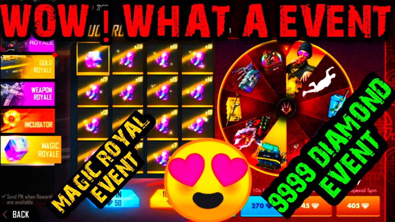9999 Diamonds in Spin Event| Magic cube in Lucky royal| Change your fate event|1000% sure updates