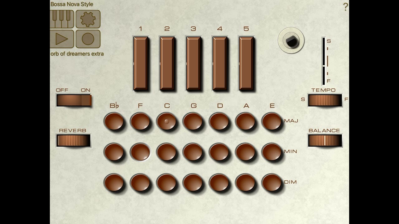 Optigan bossa nova style orb of dreamers