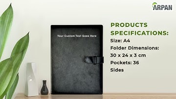 Professional Personalised Presentation Display Book A4 36 Pockets Black ST-36DP-CD