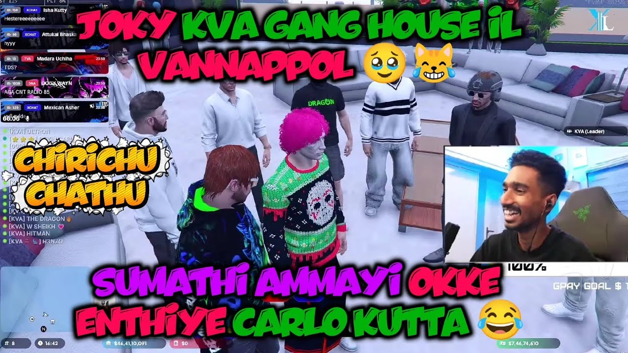 JOKY KVA GANG HOUSE IL VANNAPPOL 🥹 CARLO NE KANDU FULL SAMSARAM OLD VIBES 😌 #eaglegaming #kva #tva 