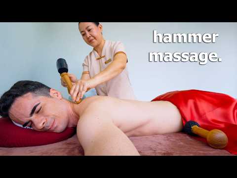 ASMR: Rhythmic Wood Tapping | $30 Thai Hammer Massage