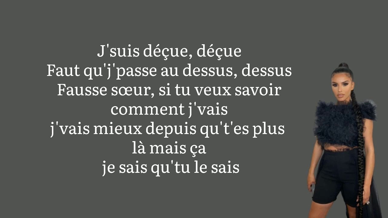 Imen Es Fausse Sœur Paroles Lyrics Youtube