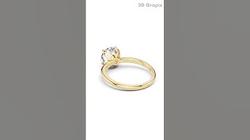 Jewellery CAD Design Rendering Ring - 028|Yellow Gold | 360° Realistic View #3dgrapix #3DRendering