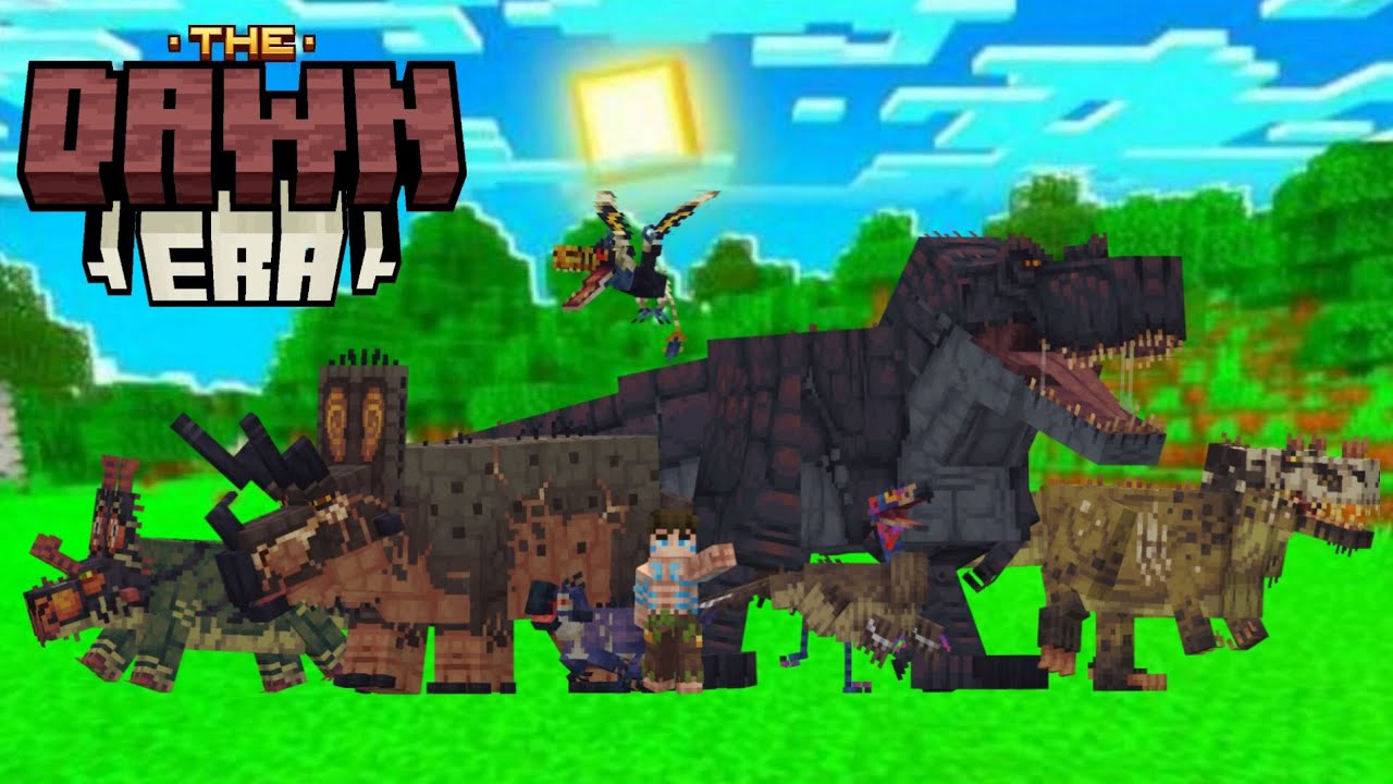 The Dawn Era é o MELHOR Addon de Dinossauros do Minecraft? Review Completa! 🦖