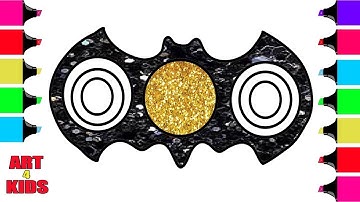 How to Draw Spinner | Coloring Pages For Children | Fidget Spinner Drawing