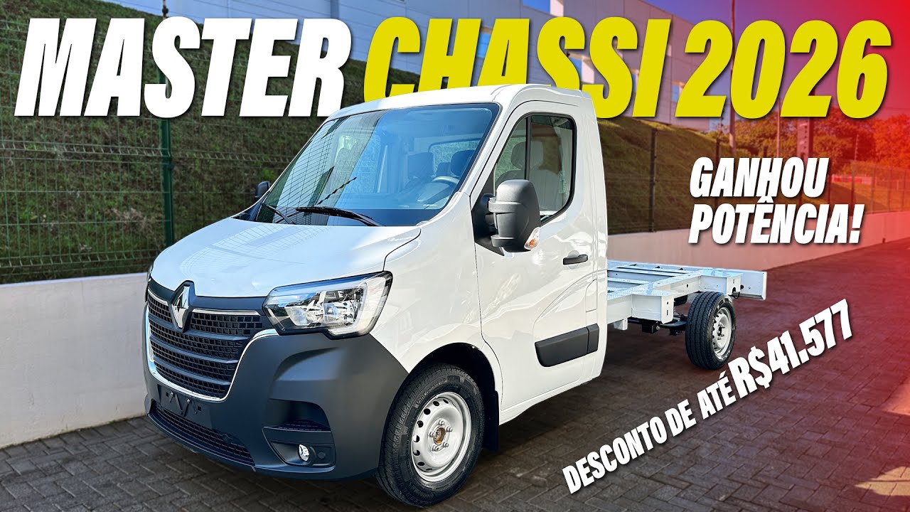 RENAULT MASTER CHASSI 2026 - Agora Bi-Turbo, Ganhou Potência e Economia!