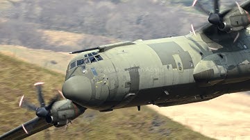 Mach Loop - RAF C-130J Hercules low level pass through Cad!