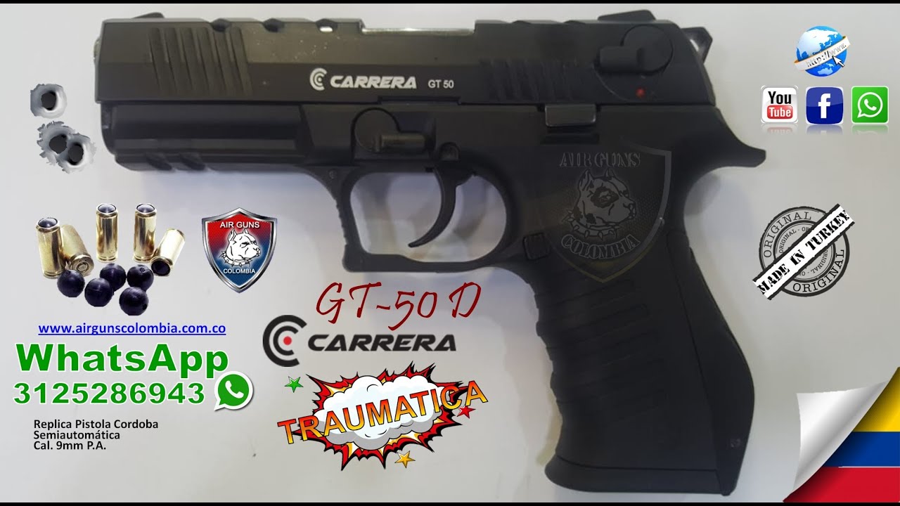 Pistola Fogueo Gt-50 + 50 Fogueos / Hiking Outdoor