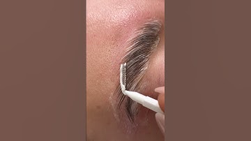 Brow lamination step 2👌#browlamination #browtint #browshaping #browmapping #browtransformation ✨