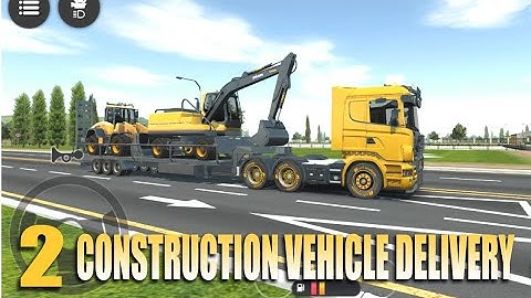 Excavator & Road Roller Transport (Construction Vehicle) | Drive Simulator 2020 #2 Android Gameplay