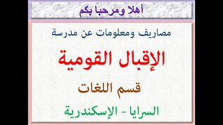 مصروفات ومعلومات عن مدرسة الإقبال القومية (قسم اللغات) (السرايا - الإسكندرية) 2022 - 2023