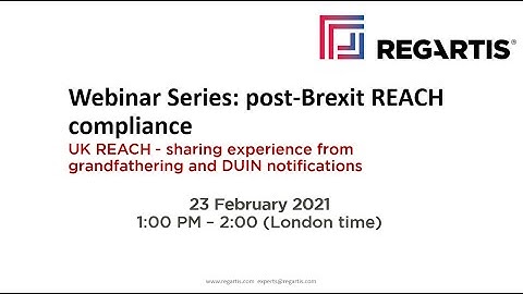 UK REACH - first experience with DUIN and Grandfathering