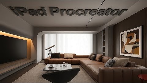 iPad procreate interior hand-painted living room renderings #interior design