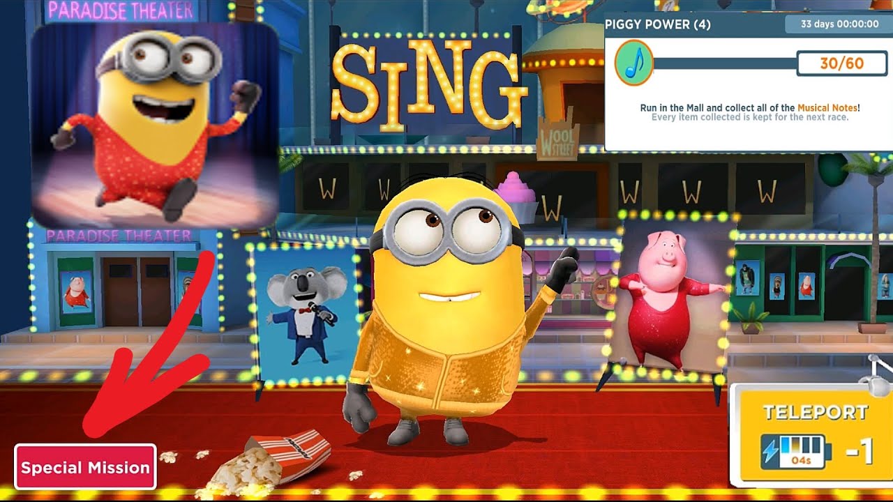 Leotard golden costume Minion rush Piggy Power Special Mission gameplay / funny game movie intro