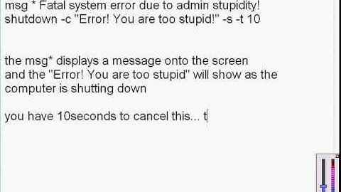 Shutdown your computer using notepad