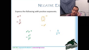 Math 10C - Lesson 2.8 - negative exponents