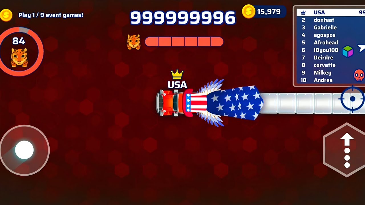 Snake.io modmenu gameplay #397 - usa