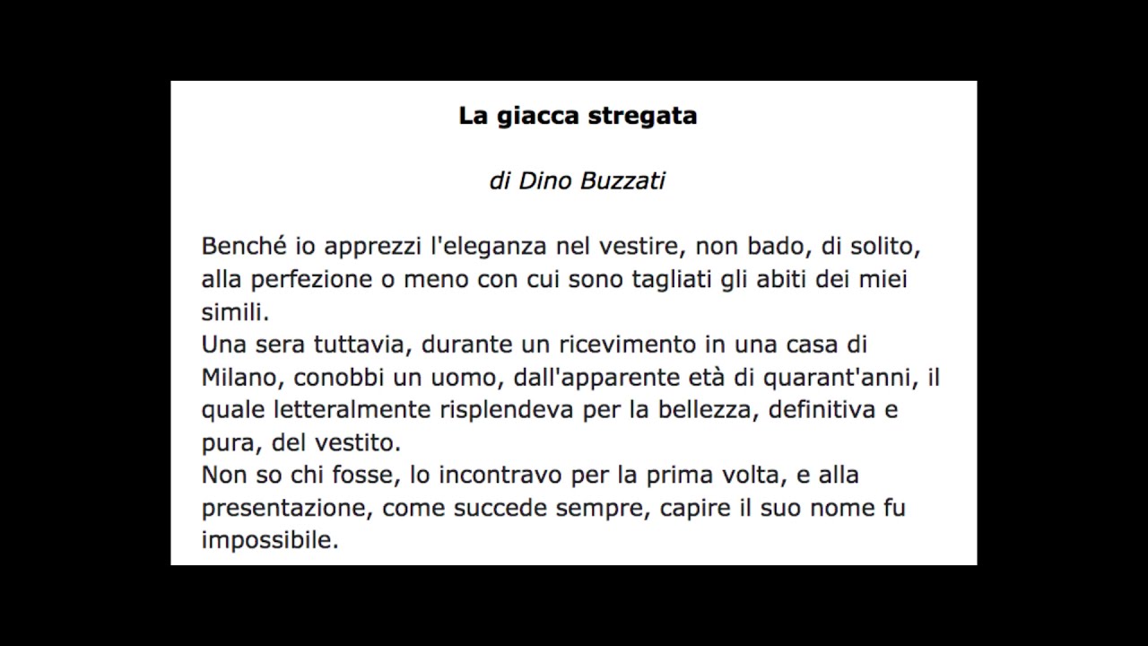 La Giacca Stregata Di Dino Buzzati La Giacca Stregata Sintesi Bari