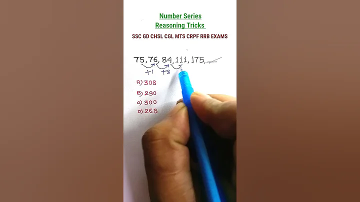Series| Missing Number Series| Reasoning Classes| Reasoning for SSC CGL GD CHSL| #shorts