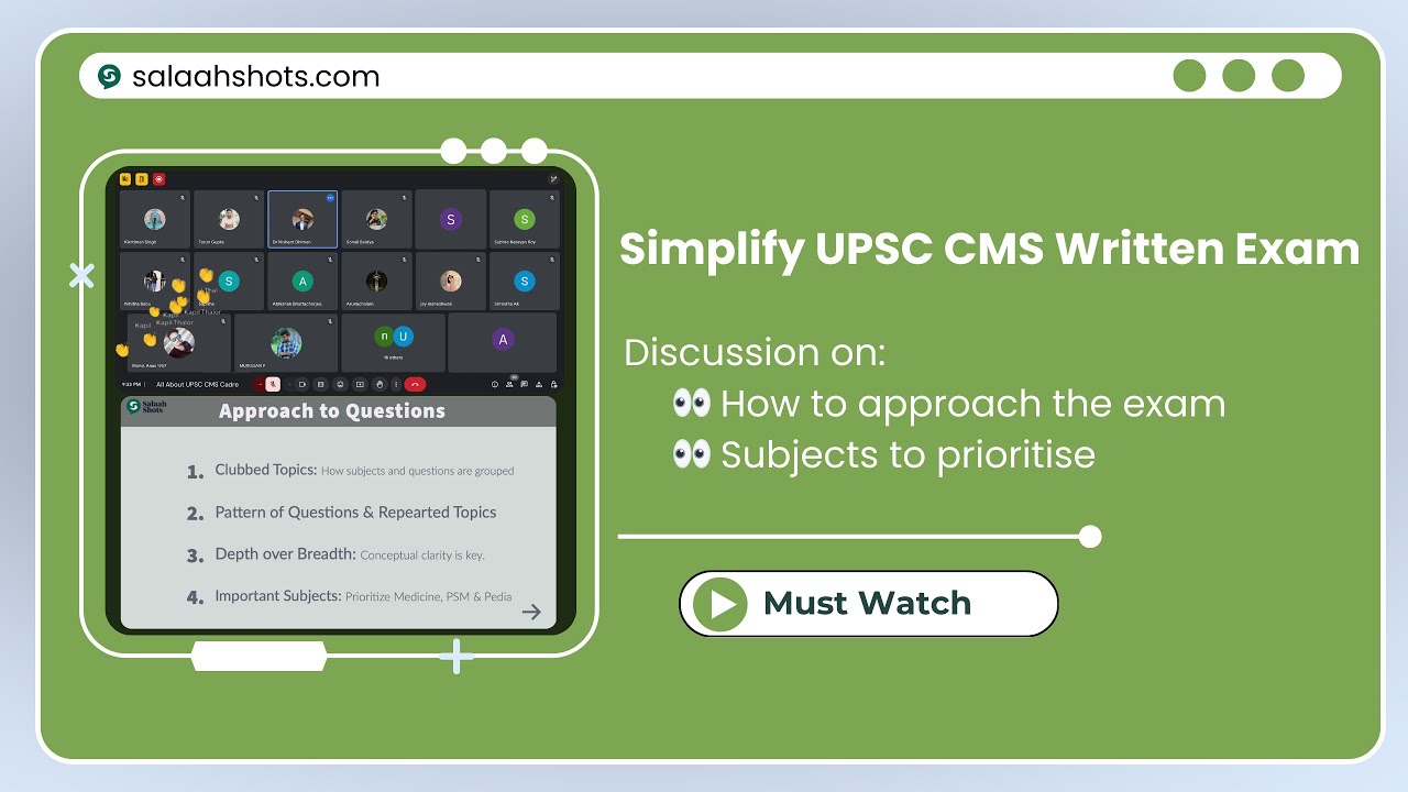 UPSC CMS Written Exam Preparation Strategy - YouTube