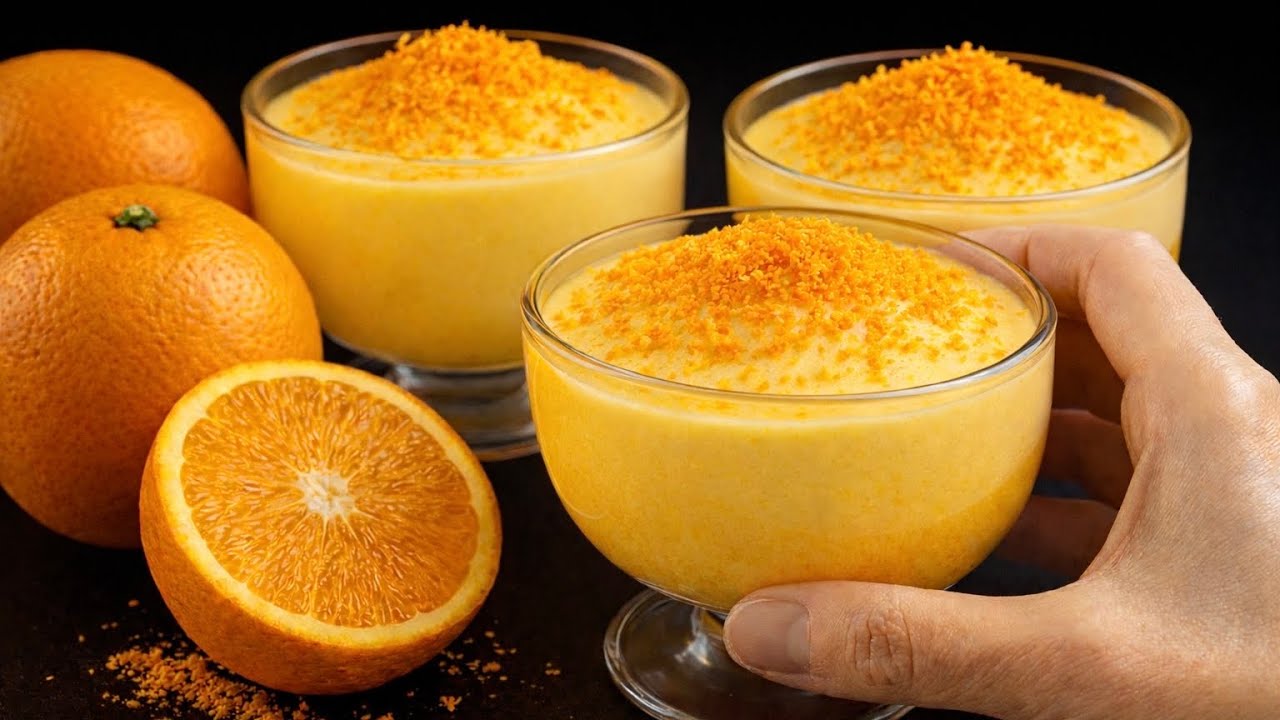 🍊 Orangenmousse in 5 Minuten – Cremiges Dessert mit Sahne & Gelatine | Ohne Backen