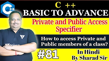 #81 How to access Private & Public Access Specifier in C++ with Example? | C++ Tutorial |Tpoint Tech