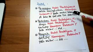 Judul skripsi pend matematika -