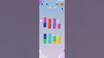 game water color sort level 249 fun brain games |   WalkThrough Solution Gameplay