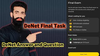 DeNet Final Exam Answers! ✅ | How to Pass DeNet Final Task | Withdrawal Update