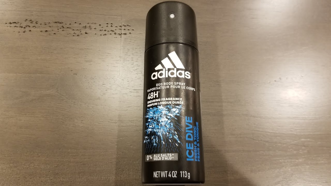 Adidas Ice Dive Body Spray. 48H Enduring Fragrance. Fresh and Tonic