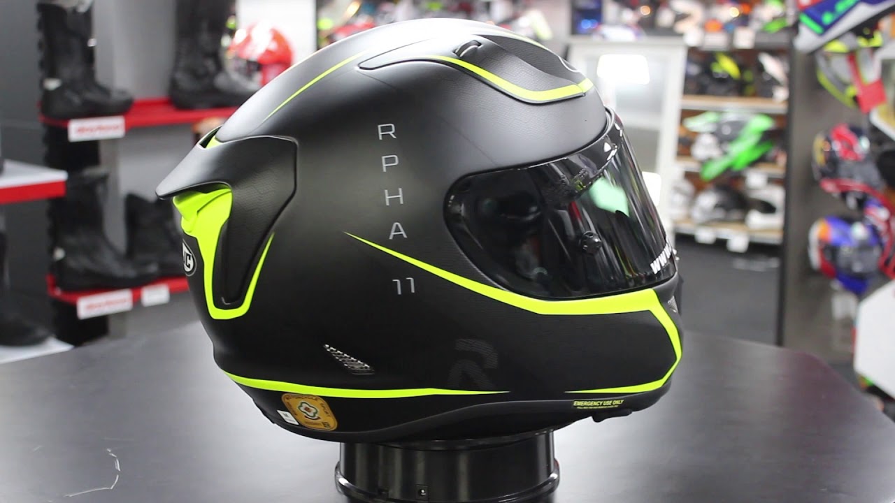 HJC RPHA 11 Jarban Motorcycle Helmet (Green/Black) - YouTube