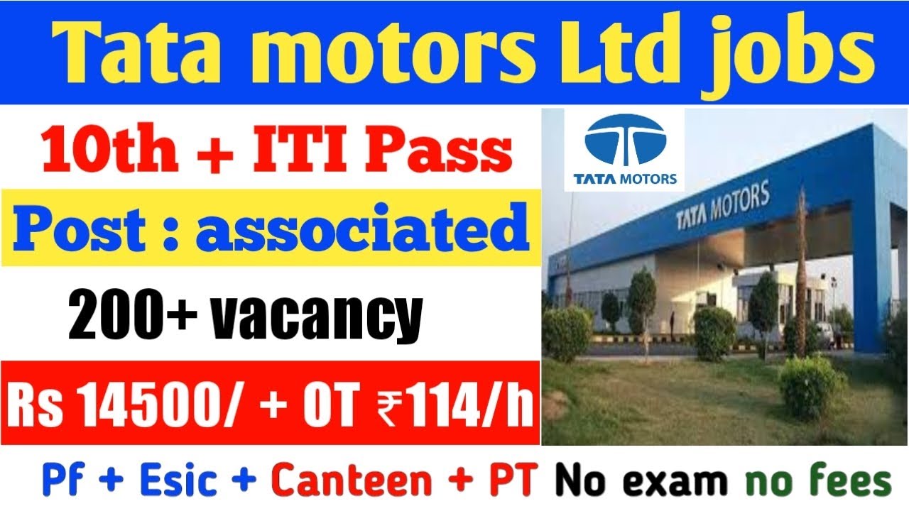 Tata motors Ltd Company latest campus placement 2022! 10th+ITI Pass new