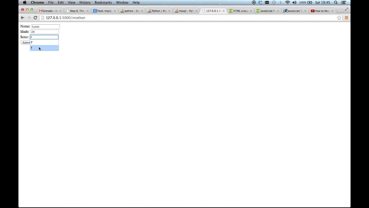 Flask + javascript YouTube