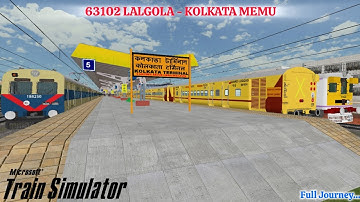 63102 LALGOLA - KOLKATA MEMU | FULL JOURNEY FROM NAIHATI JN. | ER ACTION IN MSTS & OR #msts #viral