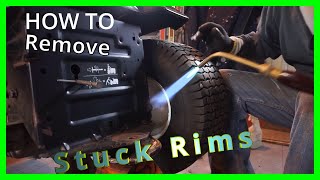 How To Remove Stuck LawnTractor (Riding Mower) Wheels~ Axel Maintenance (Craftsman)