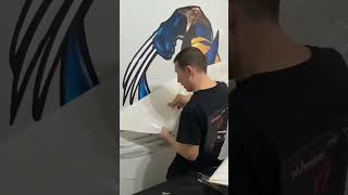 How To Apply a Wall Decal Sticker Wolverine diy