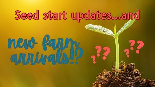 New Arrivals are...??? (plus seed start updates!)