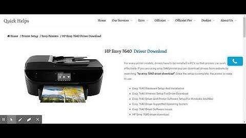 HP Envy 7640 Driver Download | Software installation