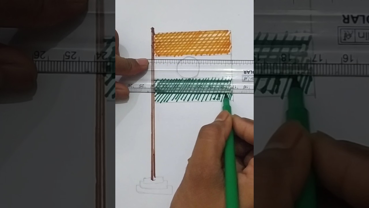 Indian flag very easy draw 
