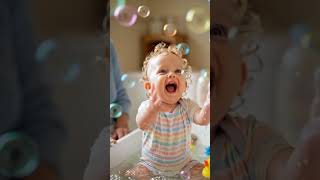 Magical Bath Time with Grandma &amp; Baby – Colorful Bubble Surprise 🛁👶✨💛