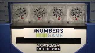 Midday Numbers Game Drawing: Friday, October 10, 2014