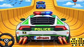 不可能なパトカーメガランプスタント | クレイジーポリスジープレーシング3Dゲーム | Androidゲームプレイ screenshot 1