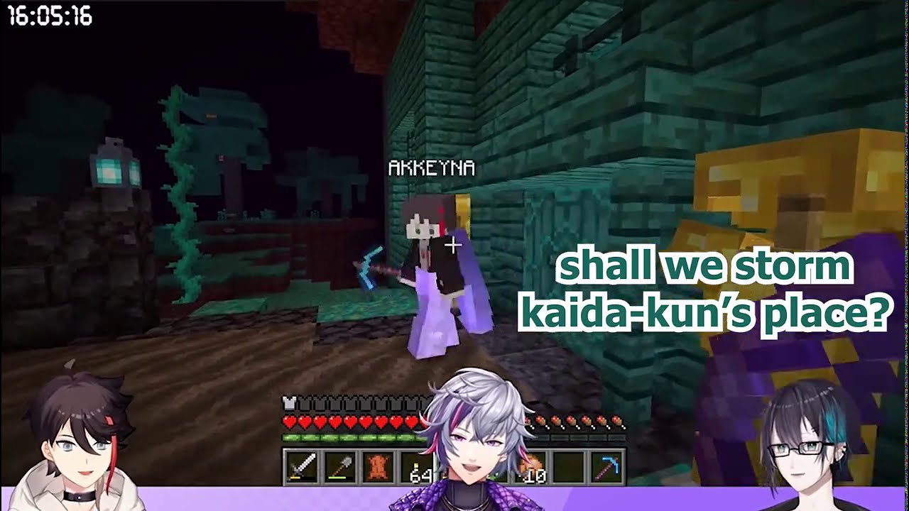 [ENG SUB] Mesherz visit (attack) Kaida [Kaida Haru/Fuwa Minato/Saegusa Akina/Mayuzumi Kai/Nijisanji]