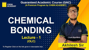 CSIR NET Chemical Bonding for IIT JAM/GATE/JEE/NEET/DU & BHU | L-1