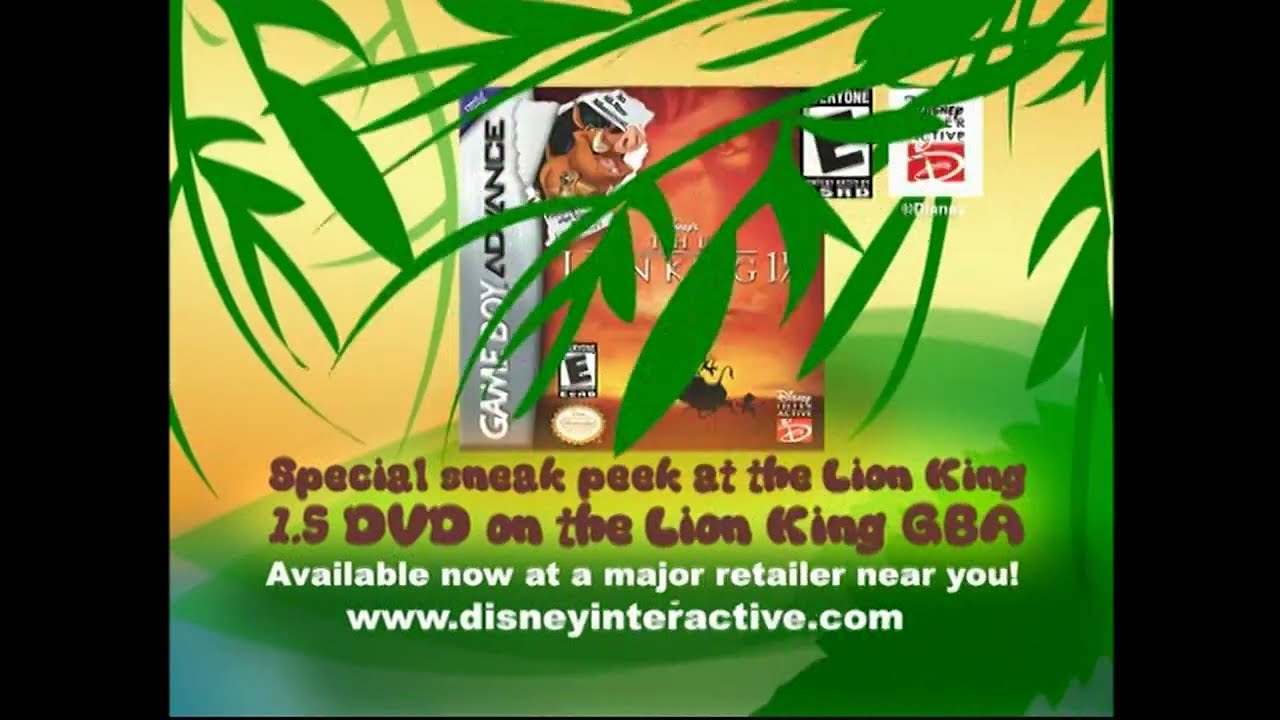 The Lion King 1 1/2 - GameBoy Advance  LOOSE CART W MANUAL